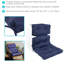 Coussin d'extérieur à dossier haut capitonné 23 po x 47 po - Bleu-2010159720