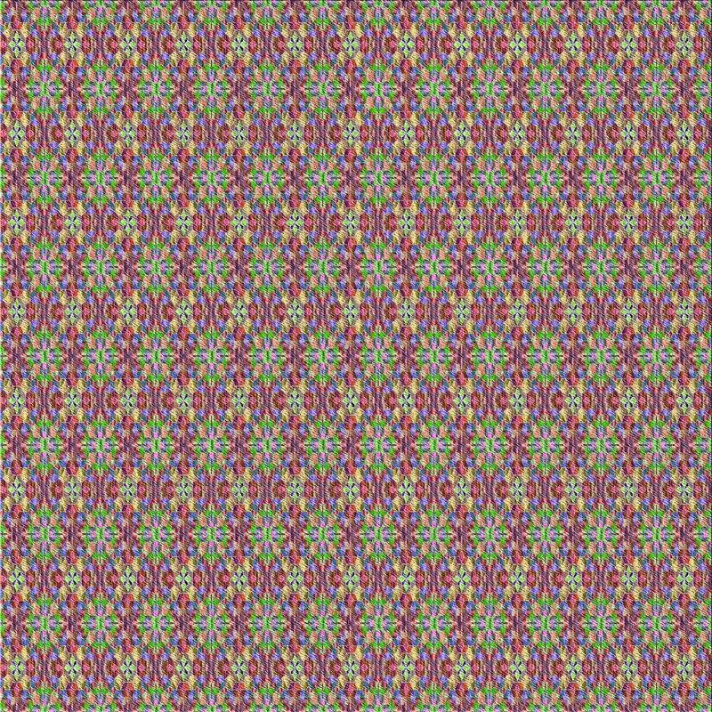 Tapis de zone rose/beige à motifs, Carré 5 pi
