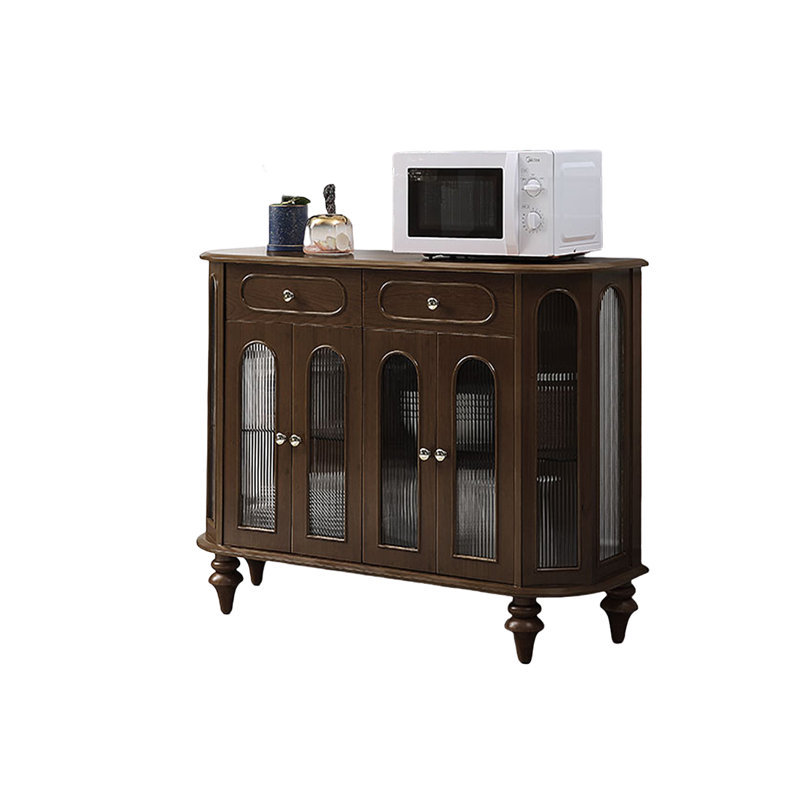 "Armoire multi-portes en bois massif de qualité supérieure", Brun foncé