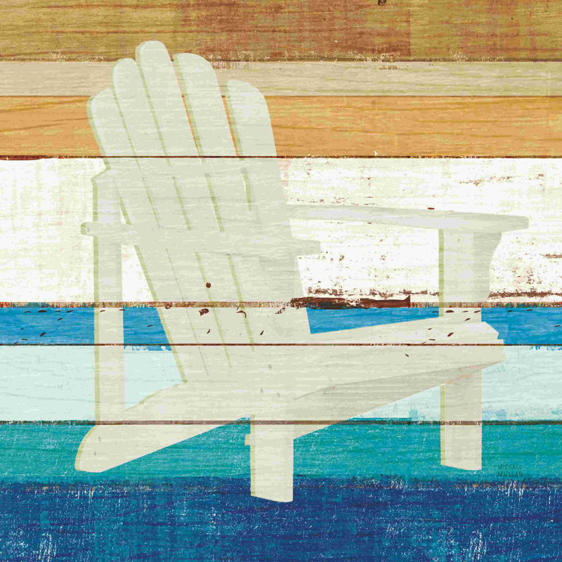 «Beachscape IV» par Michael Mullan - peinture sur toile tendue, H 30 po x l 30 po, Non, Toile tendue