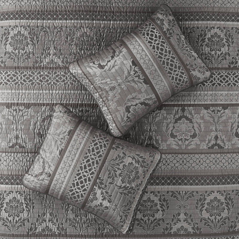 Luxurious Jacquard Bedding Sets, Polyester King/cal King, Modern Elegance For Home