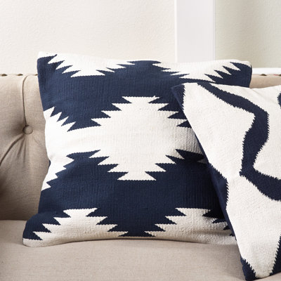 Kilim Pillow Collection Chevron Down Throw Pillow
