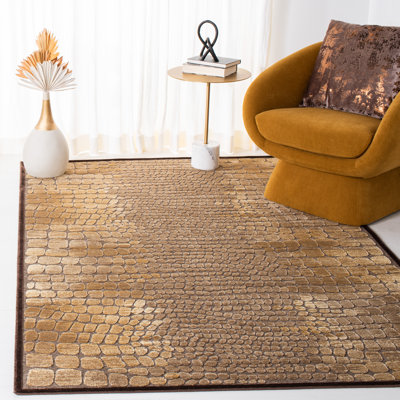 Tapis Heie brun foncé