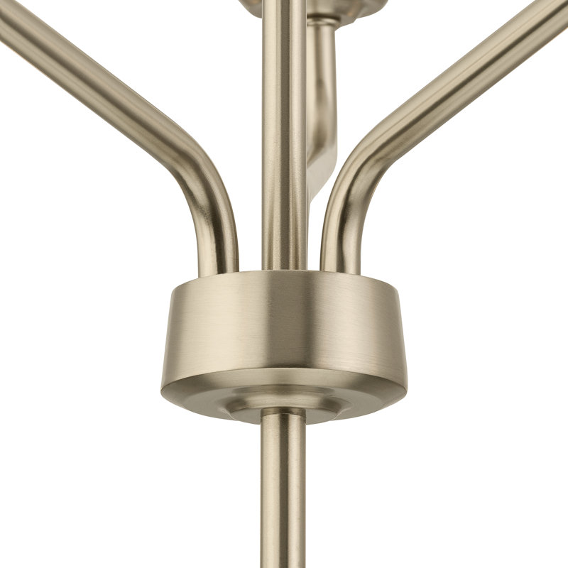 Lustre à neuf lumières avec verre transparent Celino, Bronze