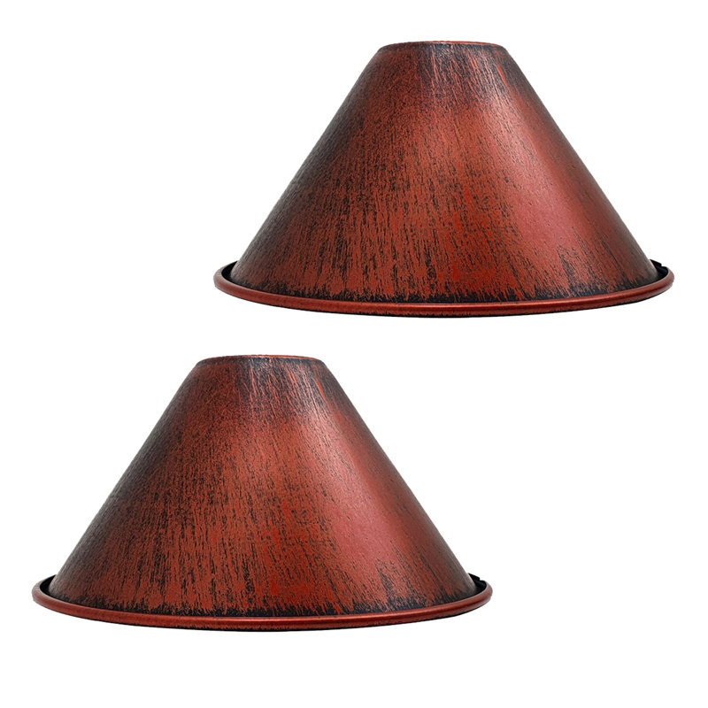 Lyndsie 10cm H Metal Lamp Shade ( Uno ), Rustic Red