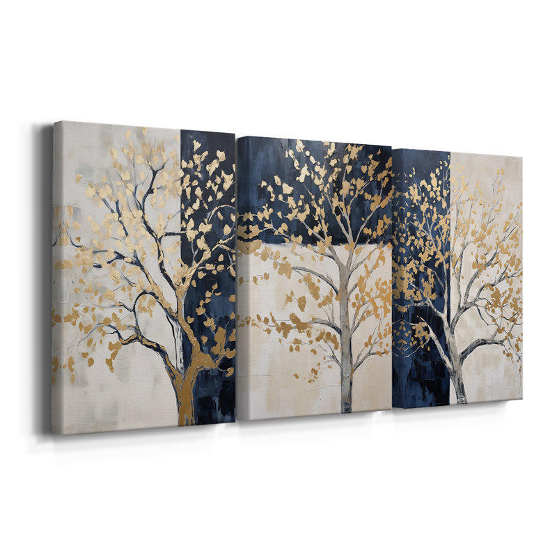 Série LANDSCAPES CCXV - Toile tendue avec châssis sur mesure - 3 pièces, H 60 po x l 120 po
