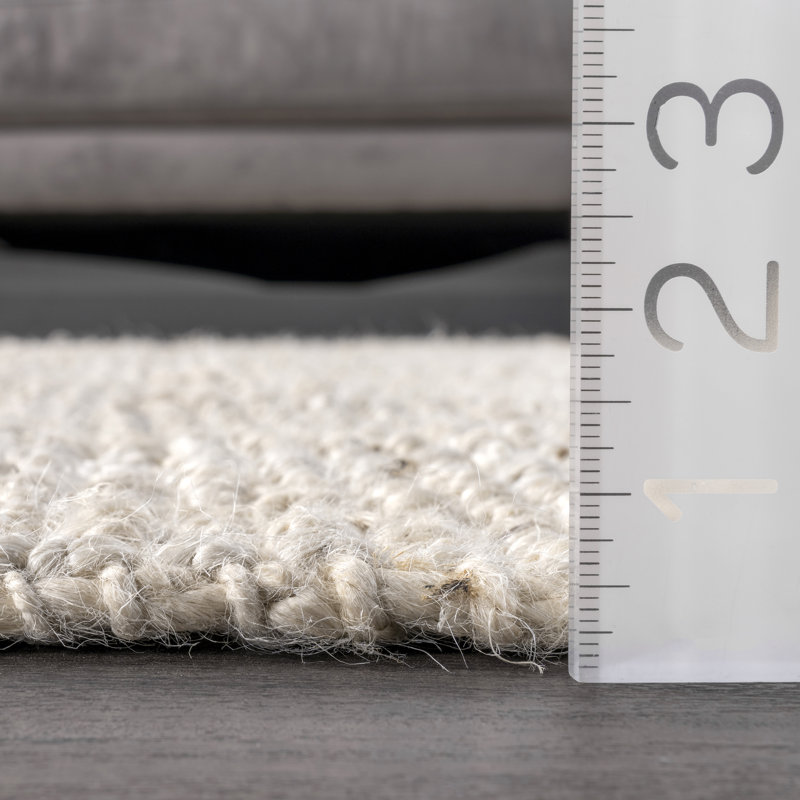 Tapis beige en jute / sisal noué à la main Palen, Rectangle 11 pi 6 po x 14 pi 6 po