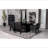 Houston Black Rectangular Double Pedestal Dining Table