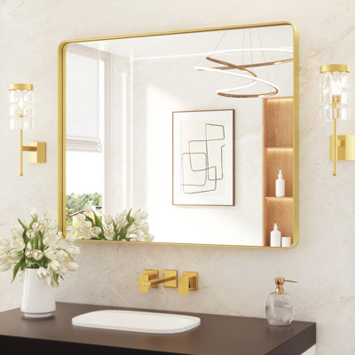 Leaderville 1.2" Thick Aluminum Framed Bathroom Mirror