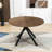 Barlene Modern Round Dining Table with Metal Cross Legs