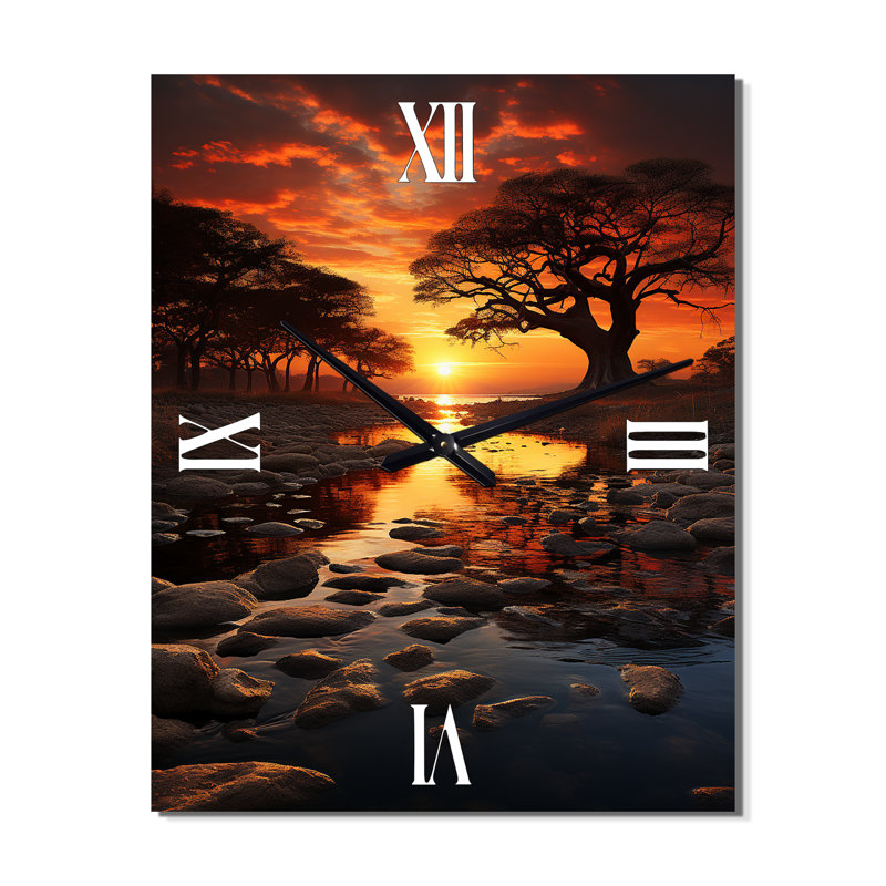Jakayln - Horloge murale moderne africaine, H 40 po x l 30 po x P 1 po