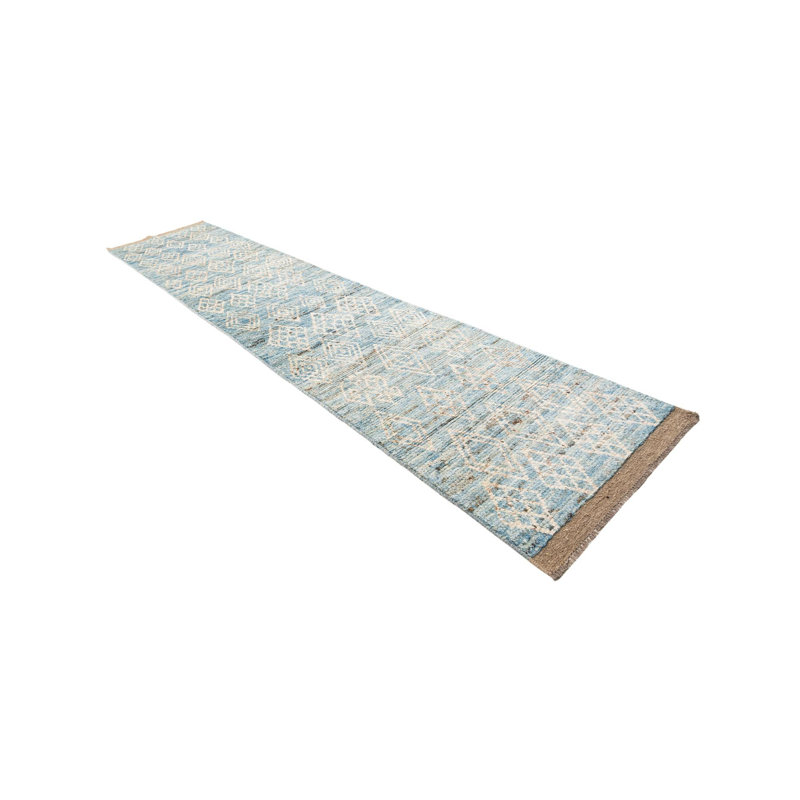 Tapis de couloir bleu clair Kalmanovitz