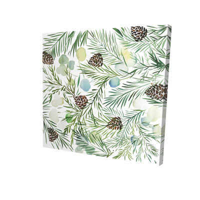 Pine Cone Pattern - Leaves Minimalist Canvas for Home Decor