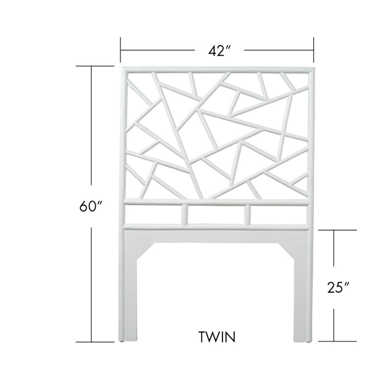 Tiffany Wicker/Rattan Open-Frame Headboard, Turquoise, King