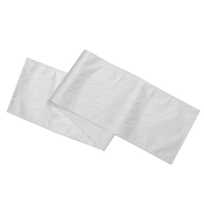 White Marble Table Runner With Lurex (72")