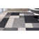 Akieba Geometric Tufted Gray/Black/Ivory Non-Slip Rubberback Area Rug