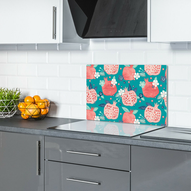 Palethorp Pomegranate Flowers Tropical Chopping Board, 60cm L x 52cm W