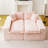 Luxury Pink Turtle Velvet Multifunctional Sofa-843493916