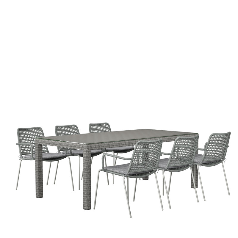 Ensemble de salle à manger rectangulaire pour 6 personnes 79,1 po Anautica