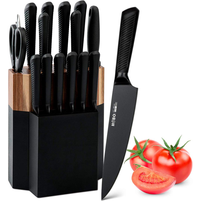 Wuyi 15 Piece Stainless Steel Assorted Knife Set