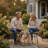 Patio Leisure Natural Rattan Coversation Sets With Solar Light Coffee Table & 2 Accent Armchair