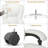 Executive Office Chair with Retractable Footrest, Adjustable Headrest, Padded Arms, Easy Assembly, White-44593285