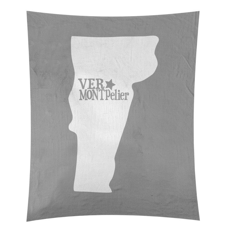 Tapisserie murale Montpelier Vermont, H 60 po x l 51 po, Gris