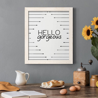 «Hello Gorgeous», art textuel sur toile