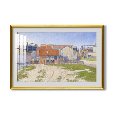 Gazomètres à Clichy (Les Gazomètres), 1886-Paul Signac-Custom Framed Print