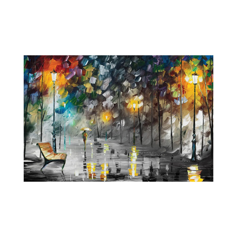 Beauté du parc, reproduction d'art sur toile tendue, H 26 po x l 40 po, Reproduction encadrée sans passe-partout