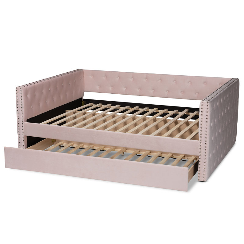 Lit de jour avec couchette Florissant, Complète, Rose
