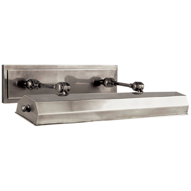 Chapman & Myers Dorchester Picture Light, Polished Nickel, 4.5" H x 24" W x 9.5" D