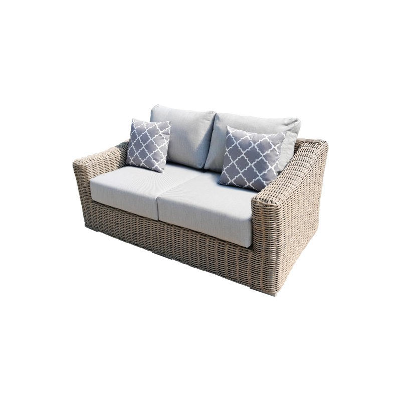 Sommerville 6 - Person Patio Conversation Sets with Cushions, Light Gray