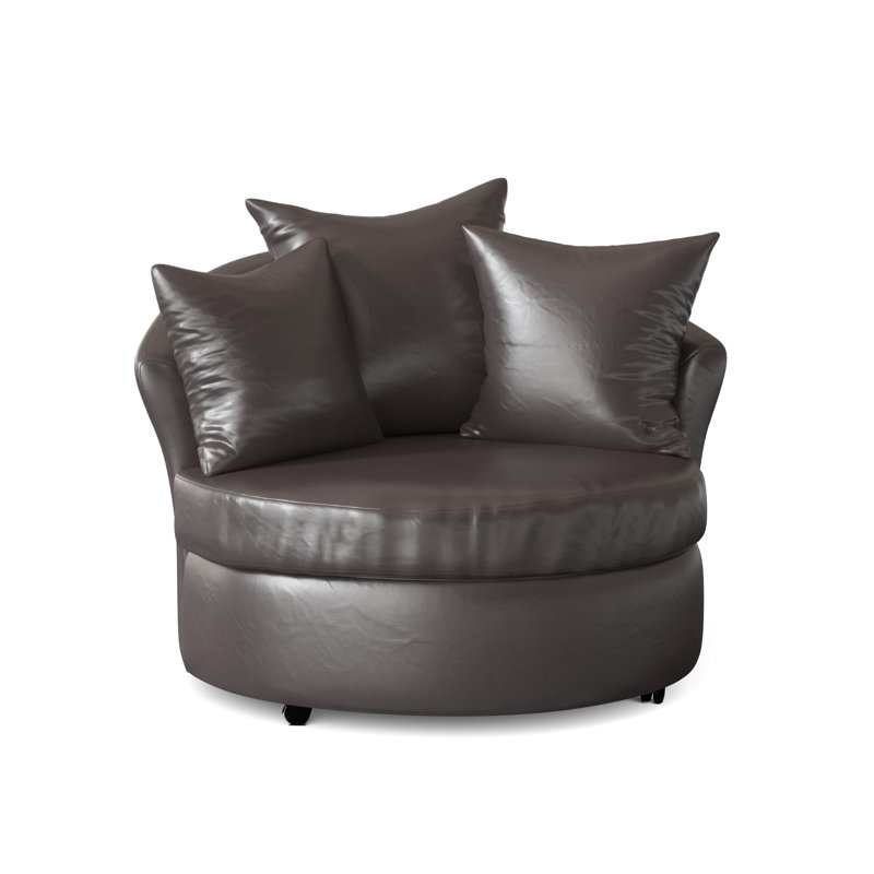 Fauteuil demi-tonneau Alsup, Brun foncé Cabo