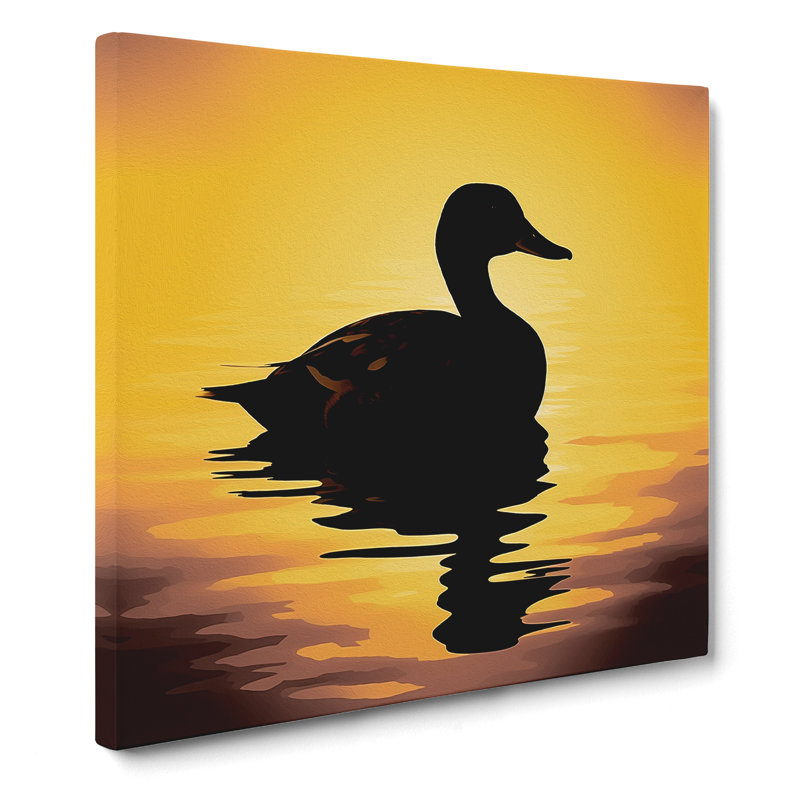 Duck Silhouette - Wrapped Canvas