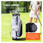 Sac de voiturette de golf blanc de qualité supérieure avec dessus diviseur à 14 voies, organisateur en nylon imperméable et poches multiples pour hommes et femmes