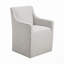 Chaise de salle à manger avec accoudoirs et roulettes