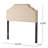 Tufted Upholstered Headboard Queen Size, Solid Wood Head Board With Durable Metal Legs-1680481700