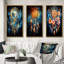«Gold Dreamcatcher Celestial Dreams», 3 pièces sur toile-777003493-777003498