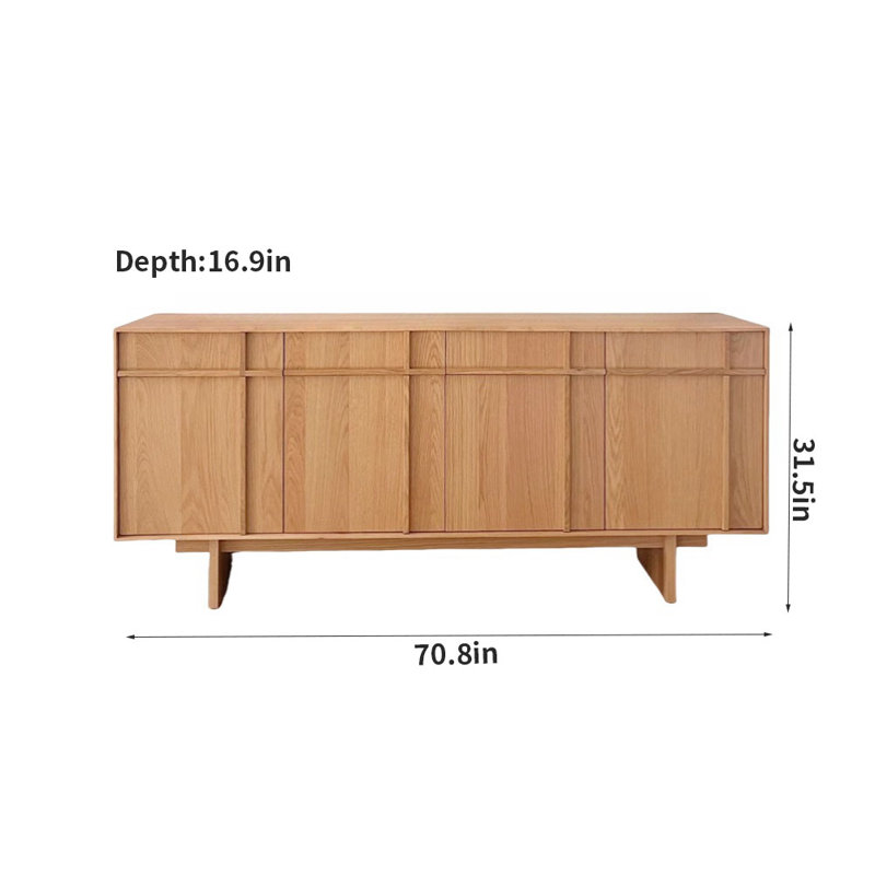 Armoire d'appoint en bois massif Simple