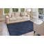 Tapis bleu marine à motif de treillis-1577175405