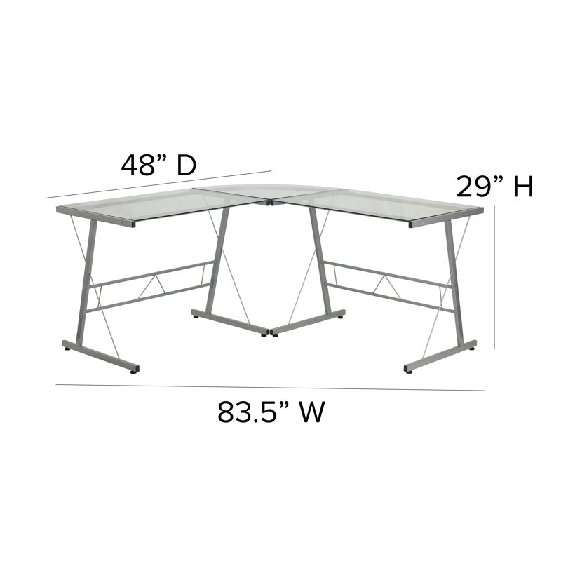 Space Saving L-Shaped Computer Corner Gaming Desk, White