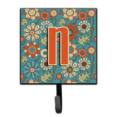 Porte-laisse rétro et crochet mural fleurs