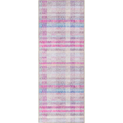 Tapis multicolore Plaid Flatweave Performance