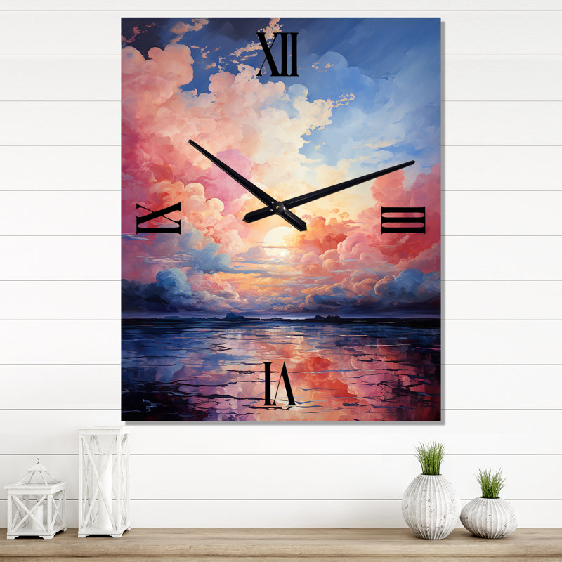 Horloge murale Clouds Skys Canvas II, H 32 po x l 24 po x P 1 po