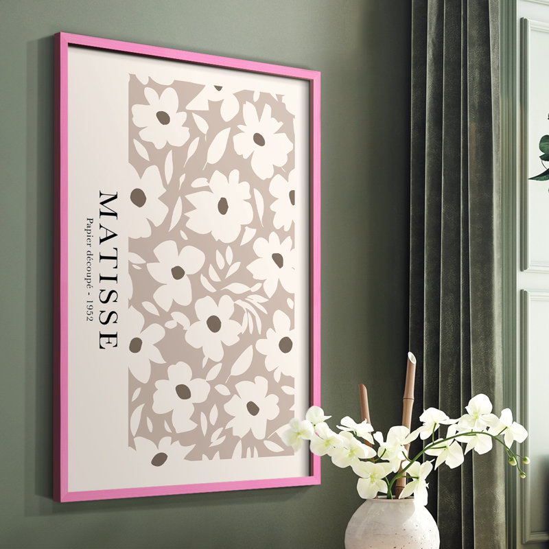 Matisse CCLI Framed Print - Solid Wood, 10" H x 8" W, Pink