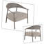 Ensemble de conversation moderne 3 pièces avec coussins confortables et table d'appoint toutes saisons pour l'extérieur et l'intérieur-9288982