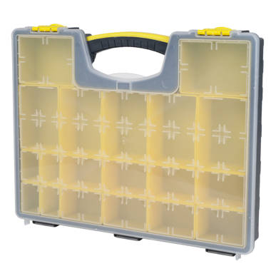 Stalwart Storage Organizer Tool Box - Clear Top Plastic Organizers