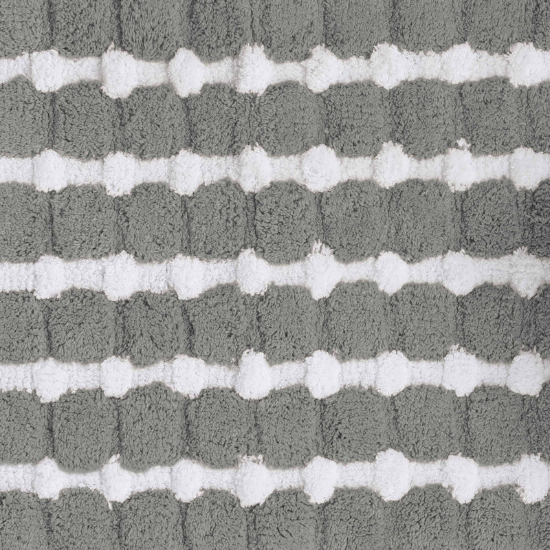 Martex Expression Sculpted Bath Rug, Gray/White