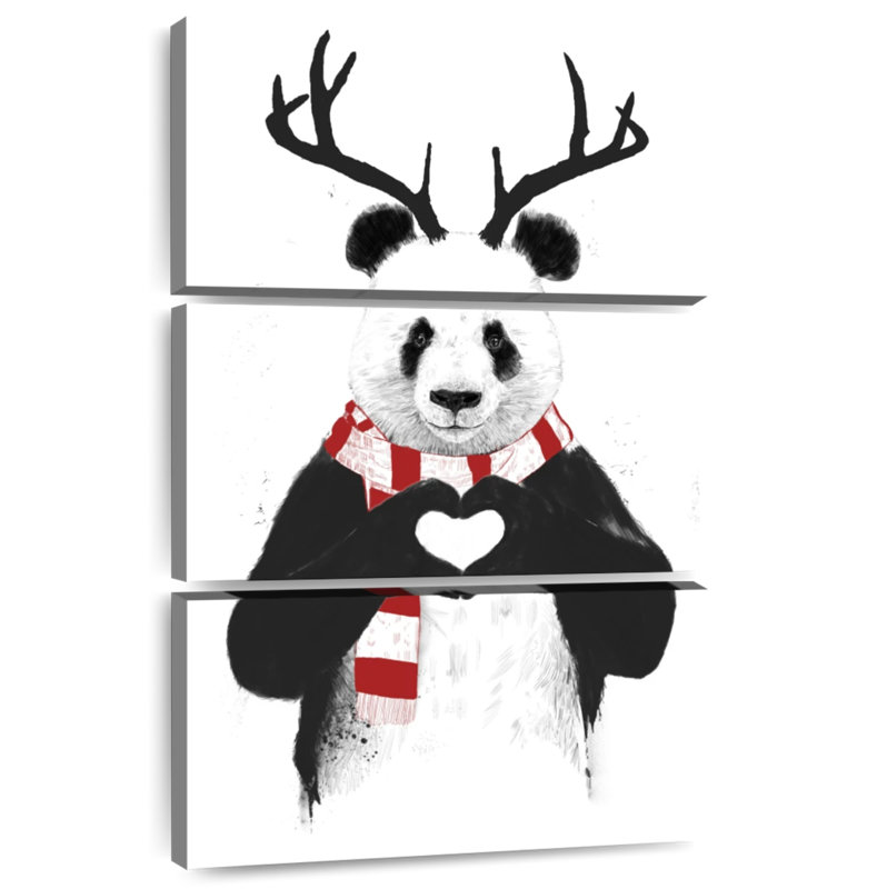 Brampt Xmas Panda, 38" H x 24" W